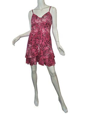 PANHANDLE SLIM Pink Leopard Print Western Mini Dress Size XL